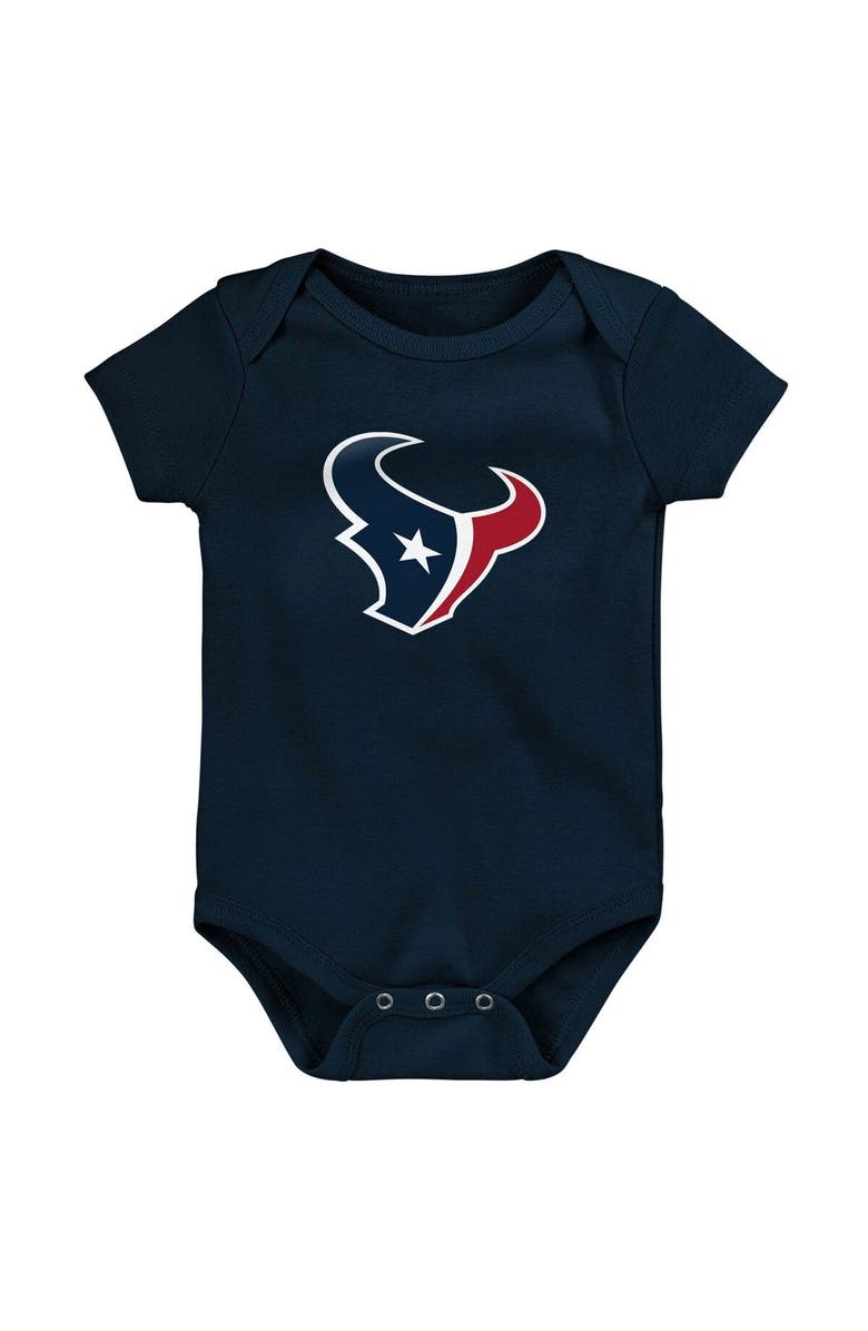 Outerstuff Infant Navy/Red/Heathered Gray Houston Texans 3-Pack Game On Bodysuit Set, Alternate, color, Navy