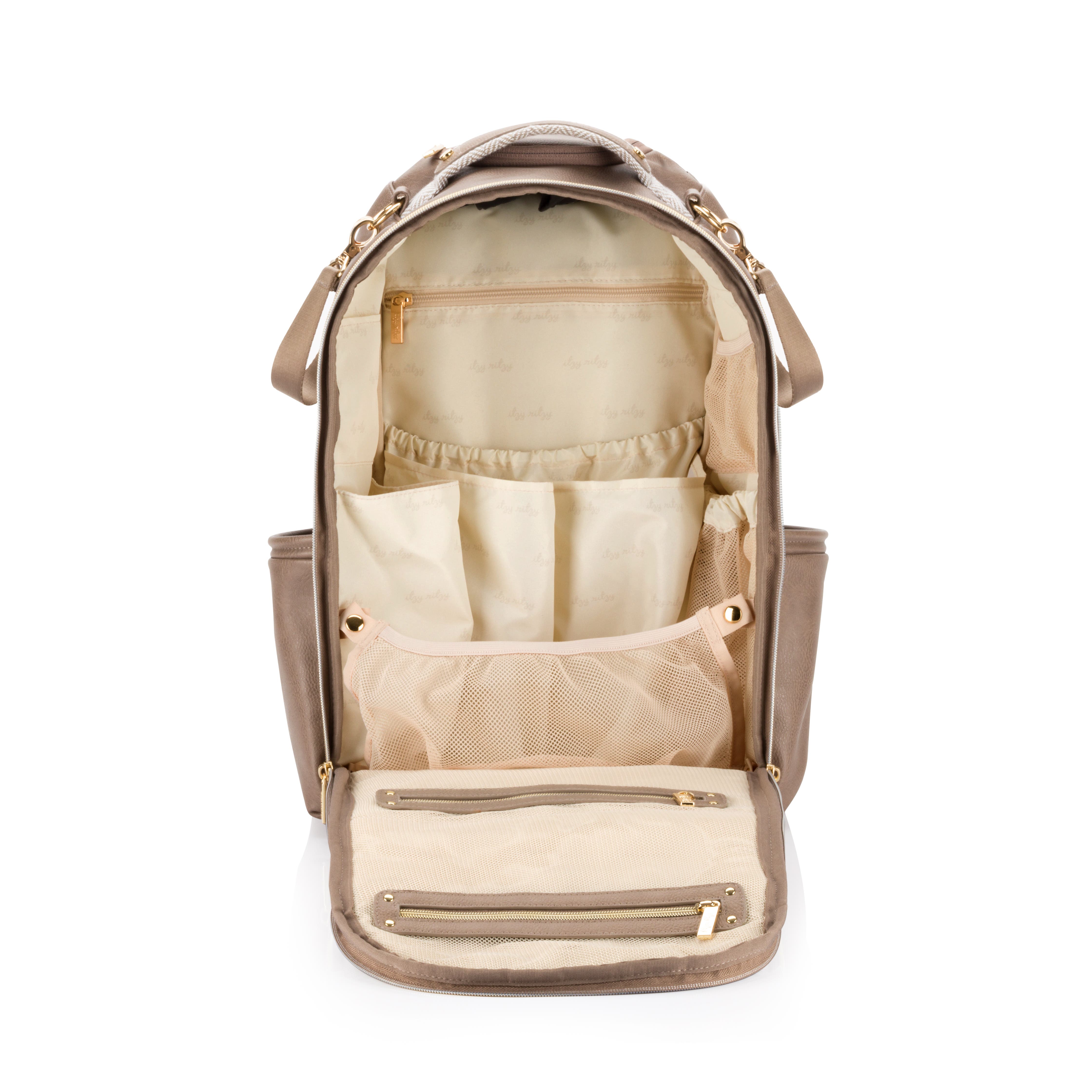 Itzy Ritzy Boss Plus Large Diaper Bag Backpack, Alternate, color, Vanilla Latte