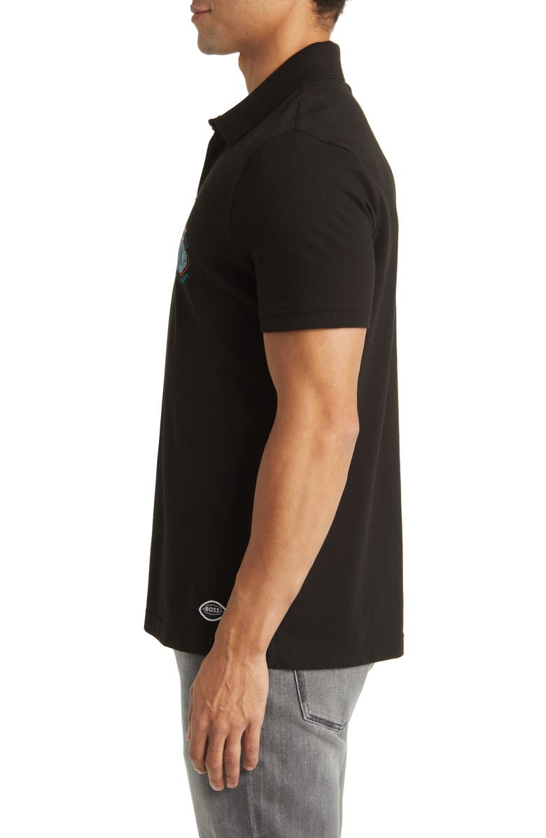 BOSS x NFL Cotton Polo, Alternate, color, Miami Dolphins Black