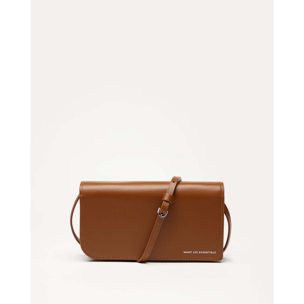 Want Les Essentiels De La Vie Want Les Essentiels Arch Smooth Leather Wallet On Strap In Cuero