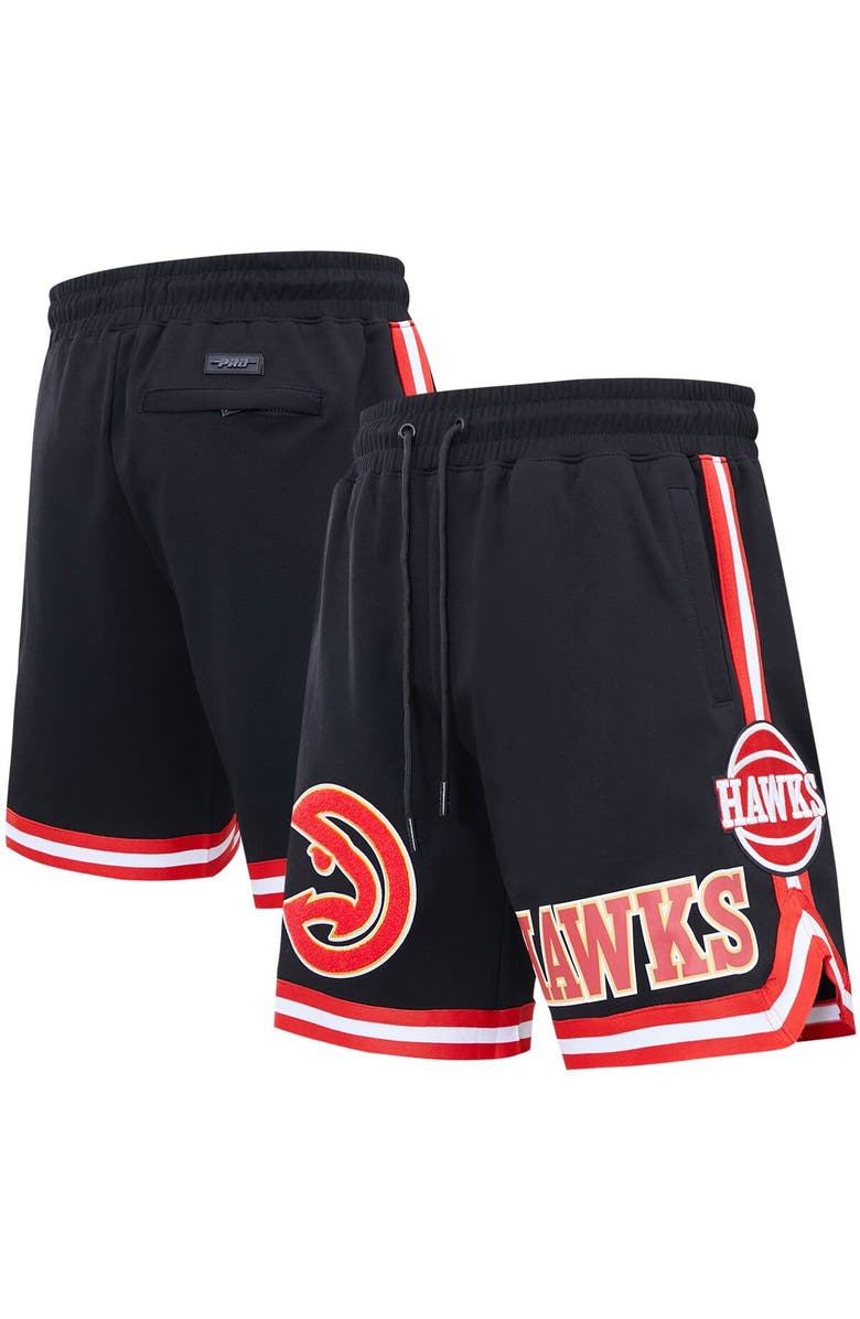 PRO STANDARD Men's Pro Standard Black Atlanta Hawks Chenille Shorts, Main, color, Black