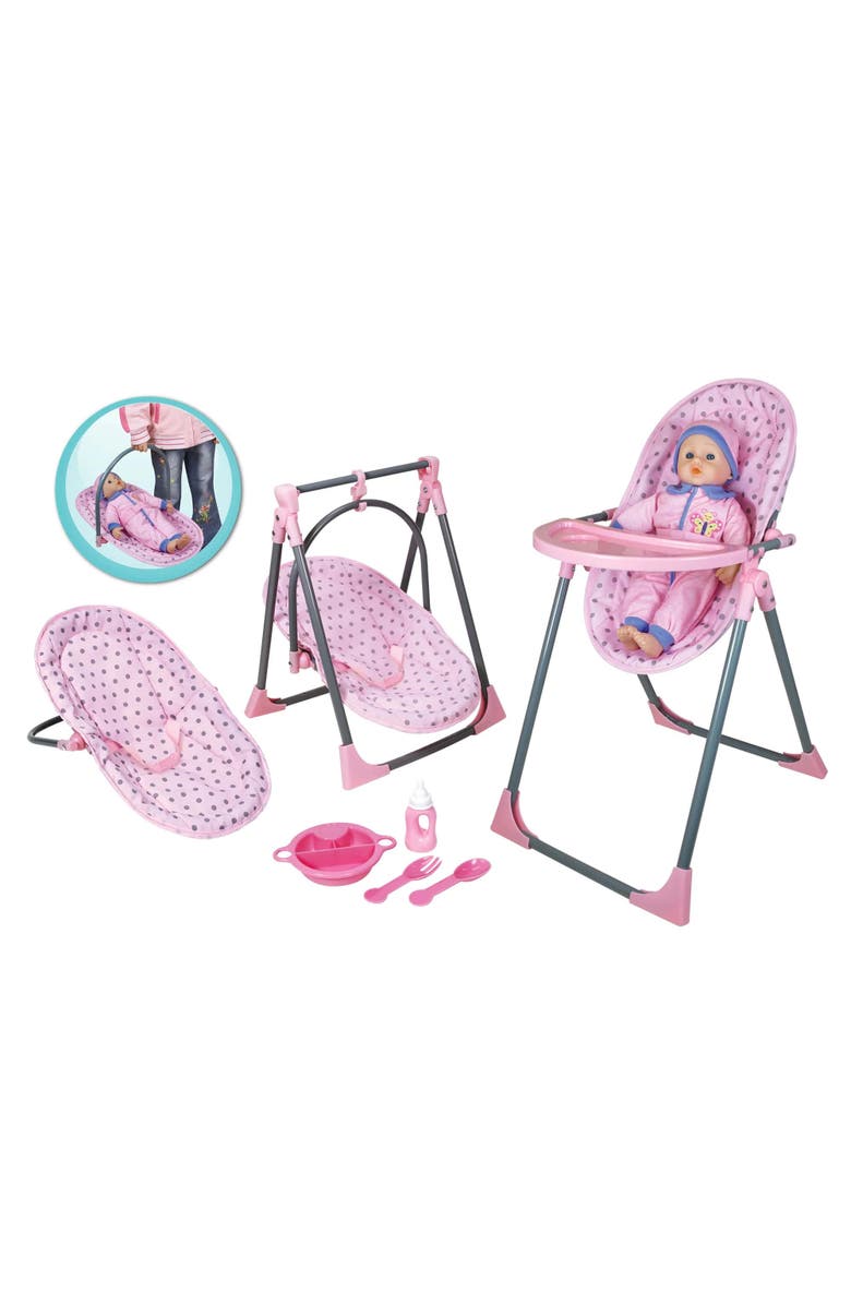 Lissi 4 In 1 Highchair Set, Pink, Kids, Main, color, Pink