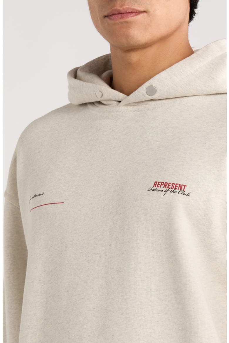 Patron of the Club Graphic Hoodie, Alternate, color, CREAM MARL