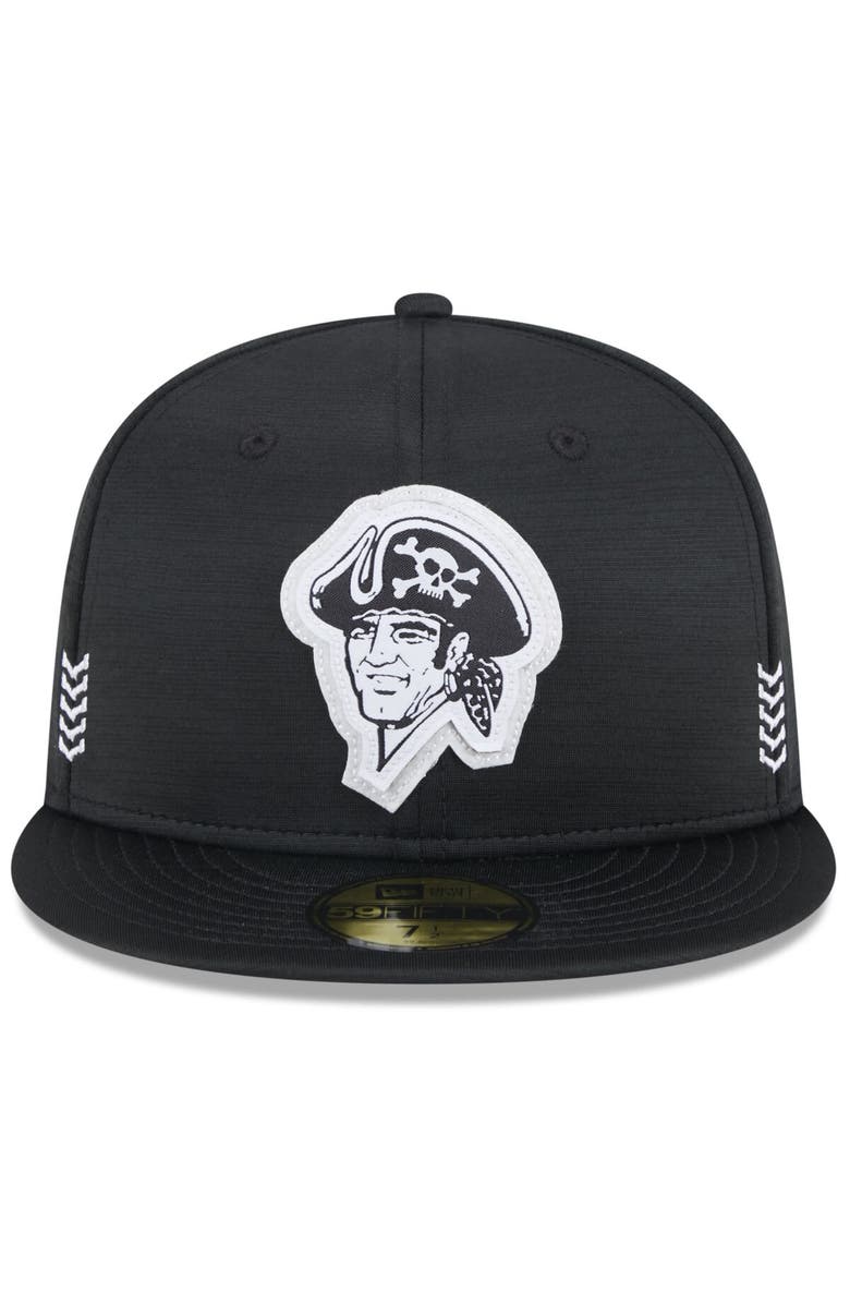 New Era Men's New Era Black Pittsburgh Pirates 2024 Clubhouse 59FIFTY Fitted Hat, Alternate, color, Black