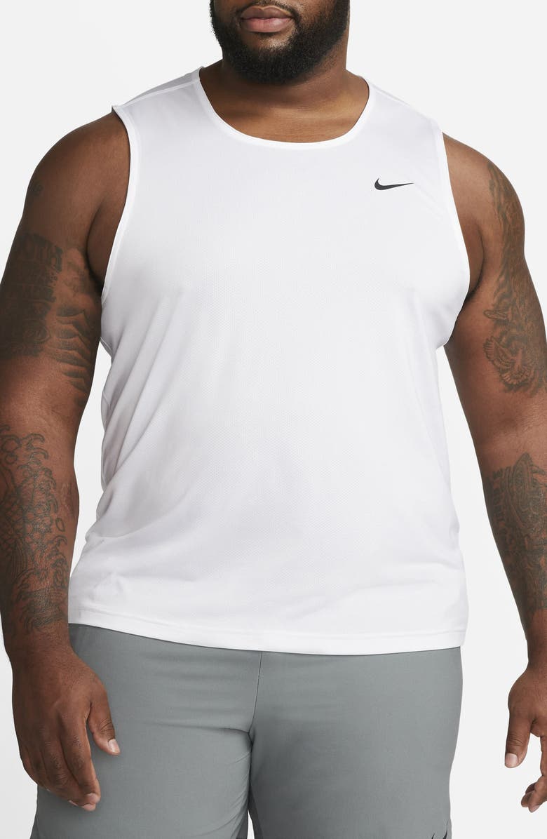 Nike Dri-FIT Ready Tank, Alternate, color, White/Black