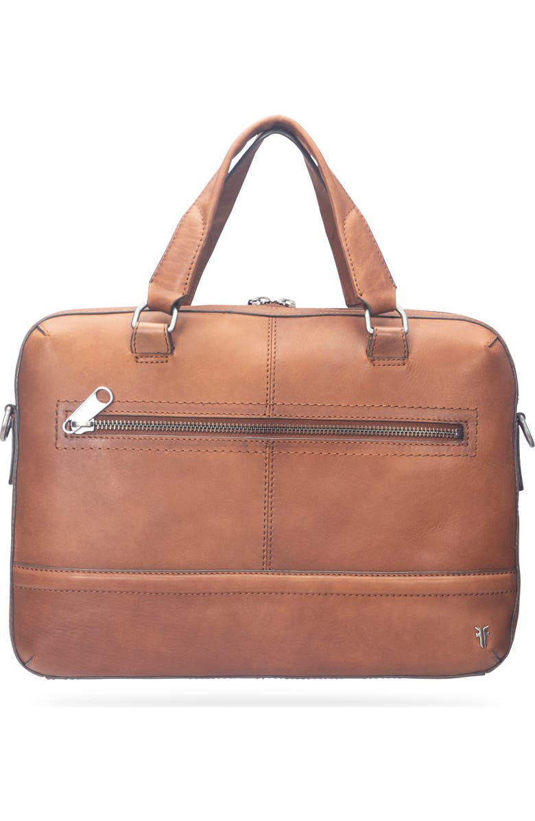 Frye Nash Leather Briefcase, Main, color, Cognac