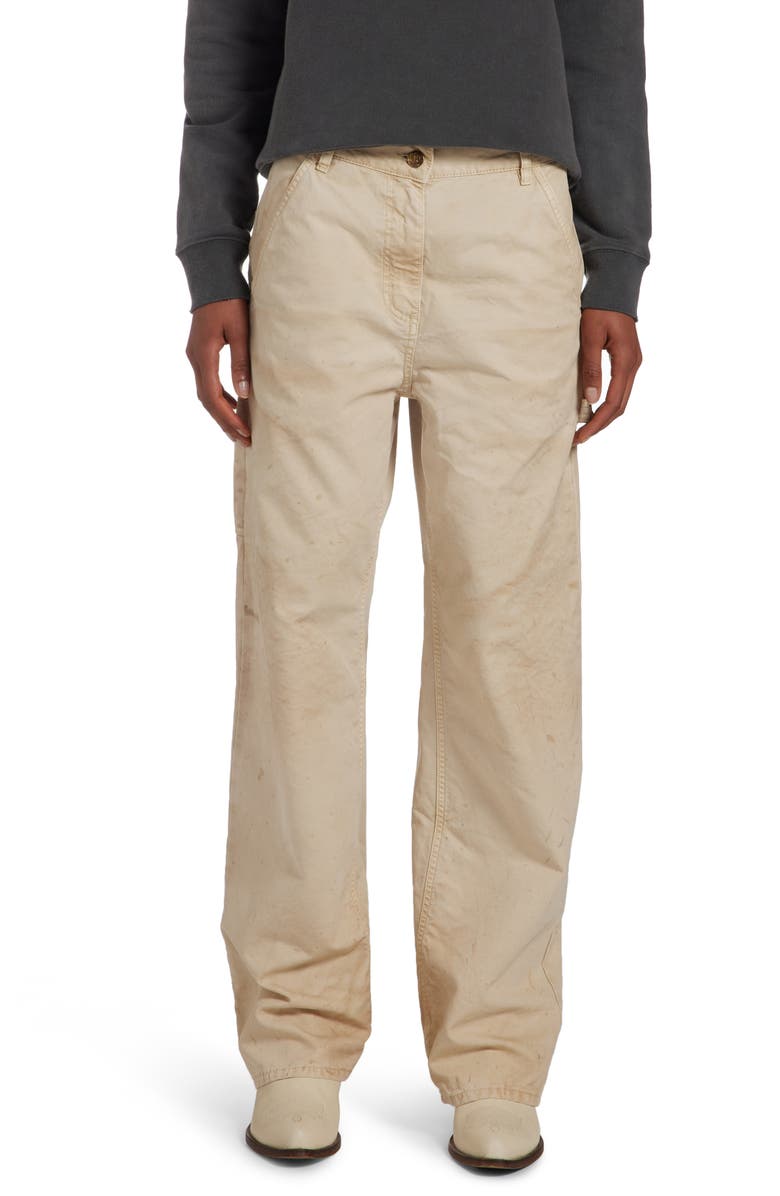 Golden Goose Workwear Cotton Cargo Pants, Main, color, Ecru