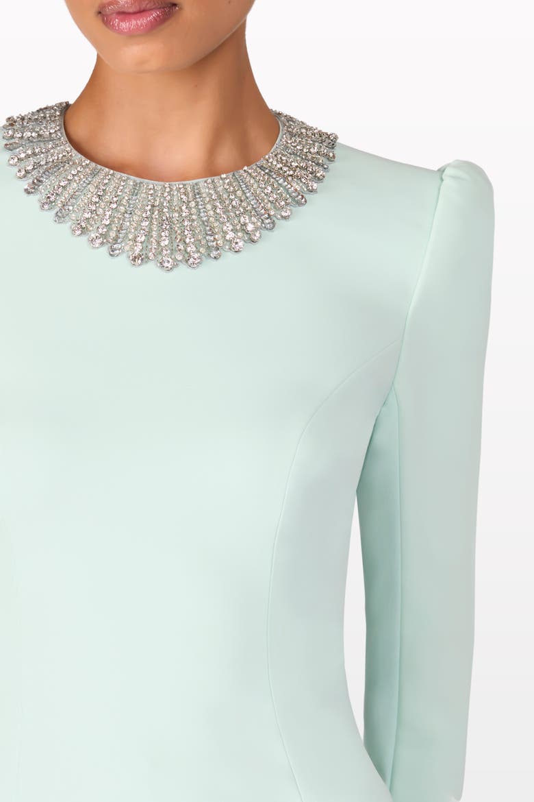 Cora Long-Sleeve Midi Dress, Alternate, color, Lagoon