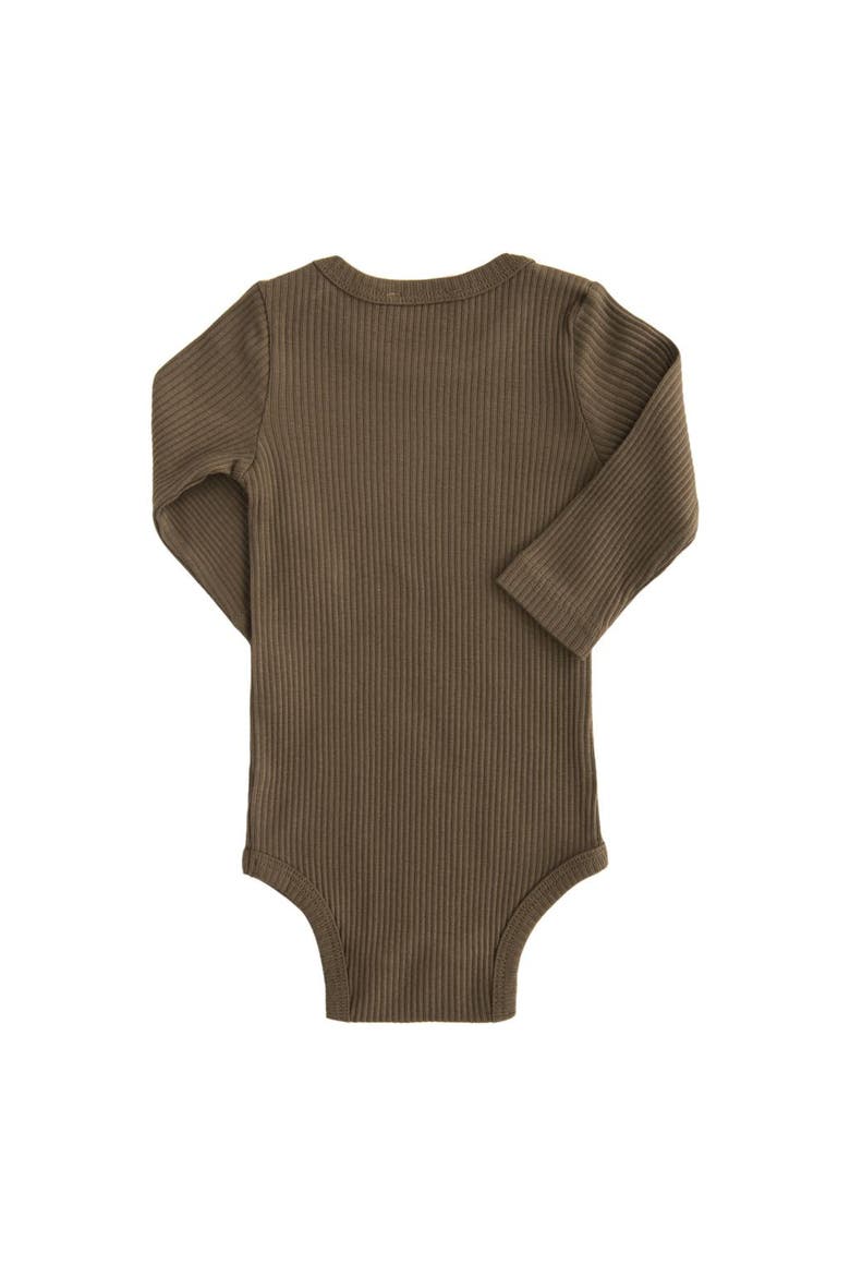 Long Sleeved Modal Bodysuit, Alternate, color, Green Olive