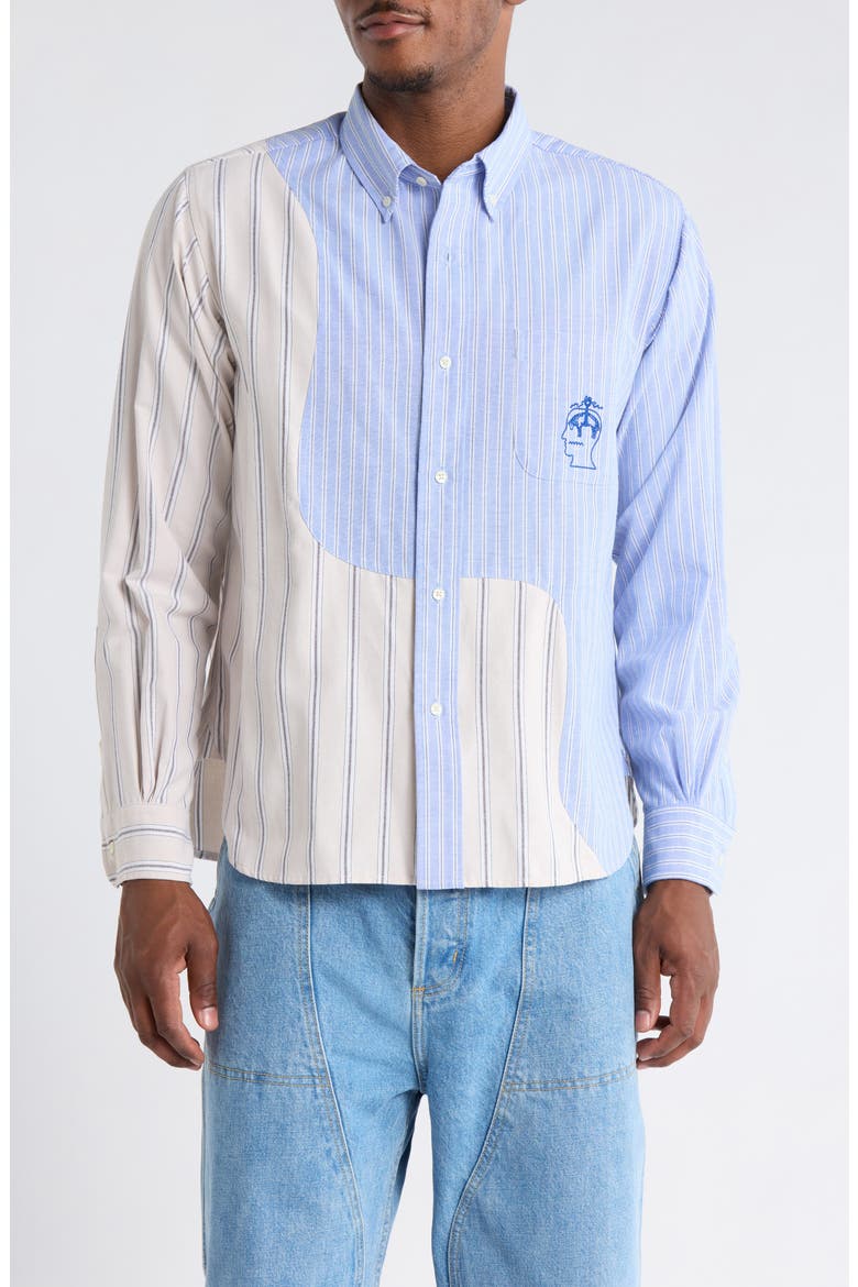 x Brooks Brothers California Panelled Oxford Button-Down Shirt, Main, color, LIGHT BLUE