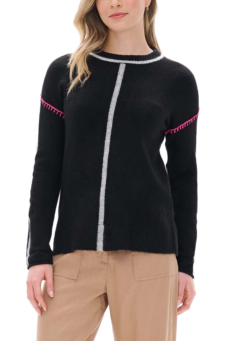 Maeve Crewneck Sweater, Main, color, BLACK