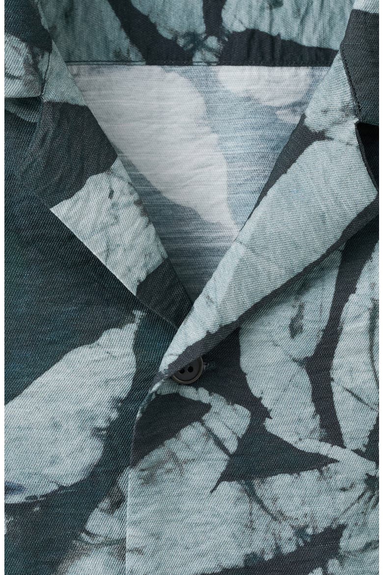 Tropical Print Camp Shirt, Alternate, color, EMERALD GREEN