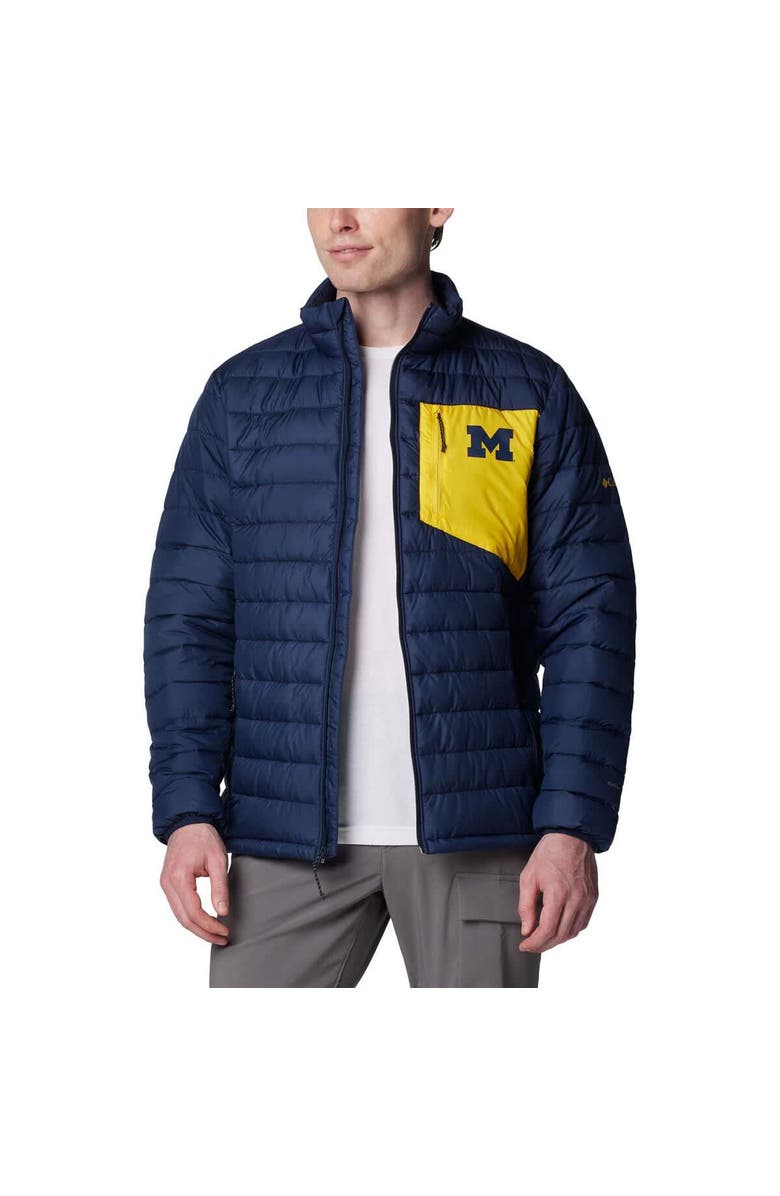 Columbia Men's Columbia Navy Michigan Wolverines Double Blitz Omni-Heat Infinity Insulated Full-Zip Jacket, Alternate, color, Navy