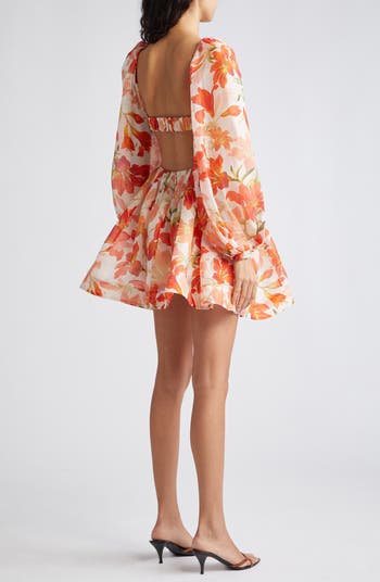 【Zimmermann】Tranquillity floral linen and silk minidress Zimmermann Tranquillity floral linen and silk minidress