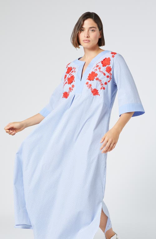 Marina Rinaldi Sport 2a Uscita Opossum Embroidered Split V Neck Dress