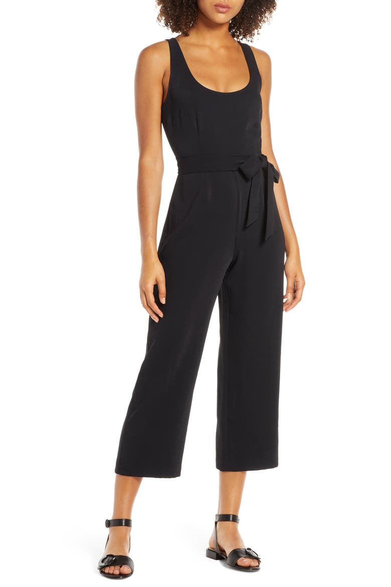 BB Dakota Crop Jumpsuit, Main, color, BLACK
