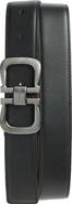 FERRAGAMO Double Adjustable Reversible Leather Belt
