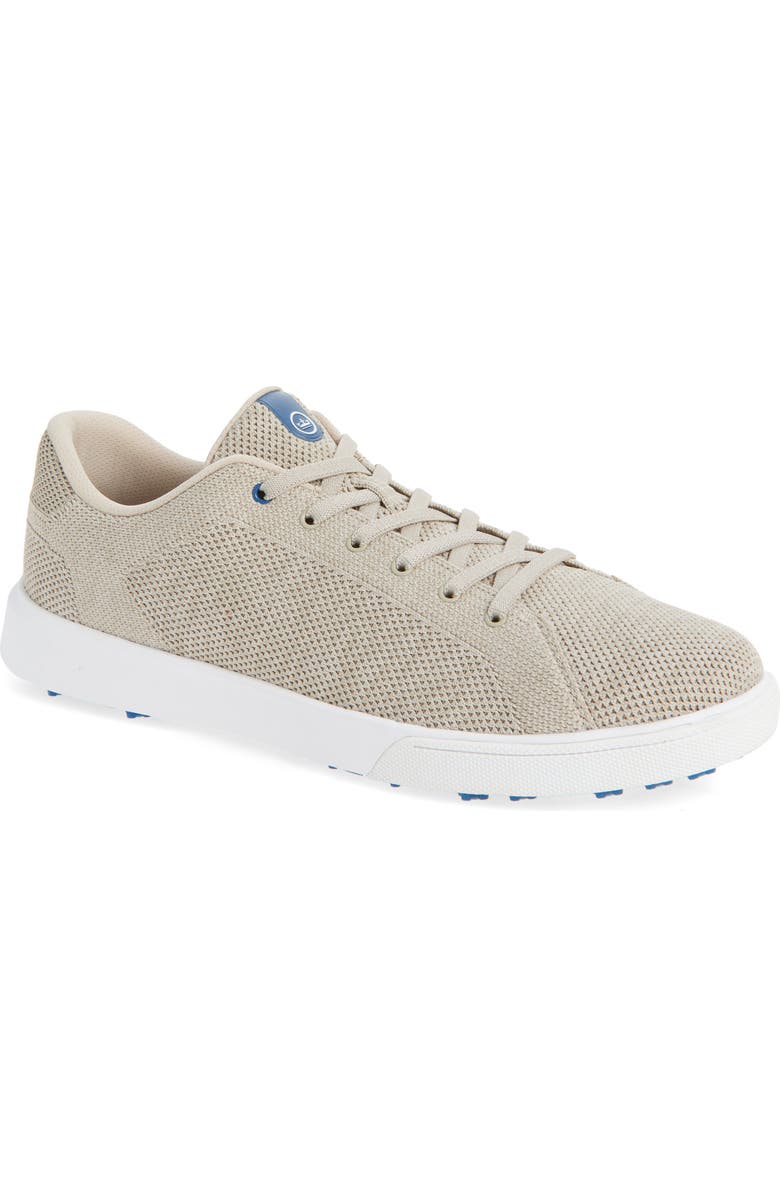 Peter Millar Drift Hybrid Water Resistant Knit Golf Shoe, Main, color, Stone