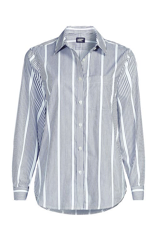 Lands' End Cooling Button Front Shirt In Animal Print