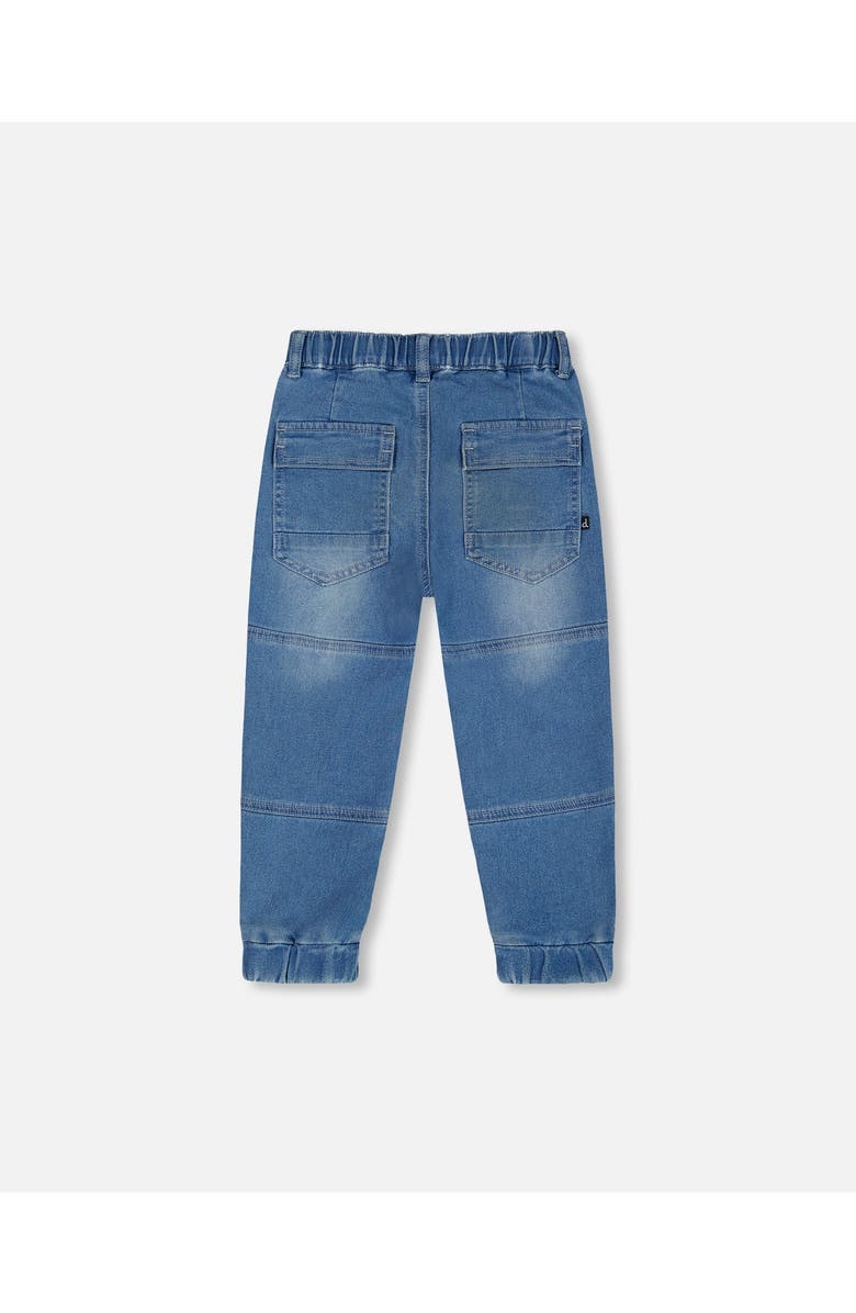 Deux par Deux Baby Boy's French Terry Jogger Pants Light Blue Denim, Alternate, color, 