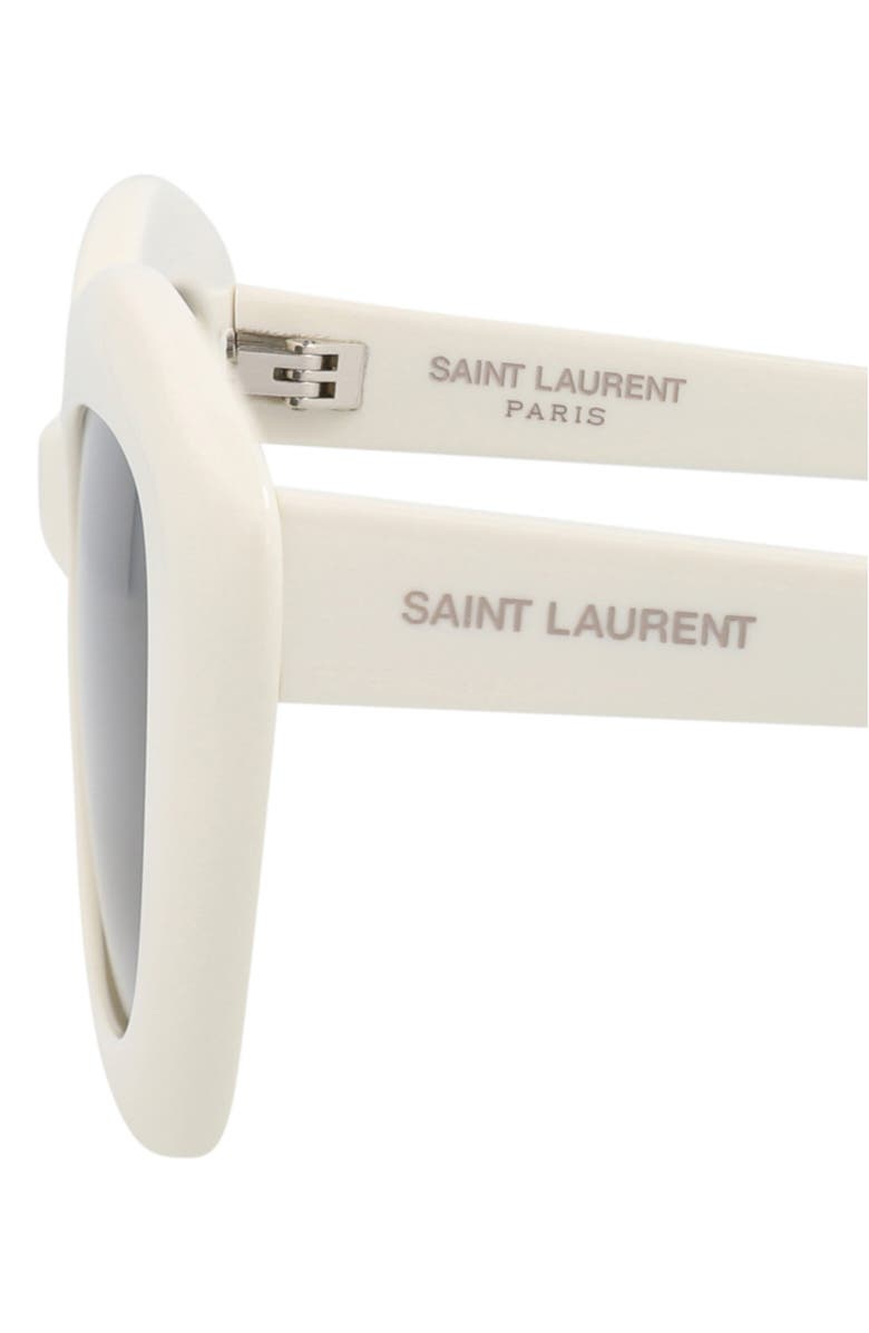 Saint Laurent 54mm Cat Eye Sunglasses, Alternate, color, Ivory Ivory Grey