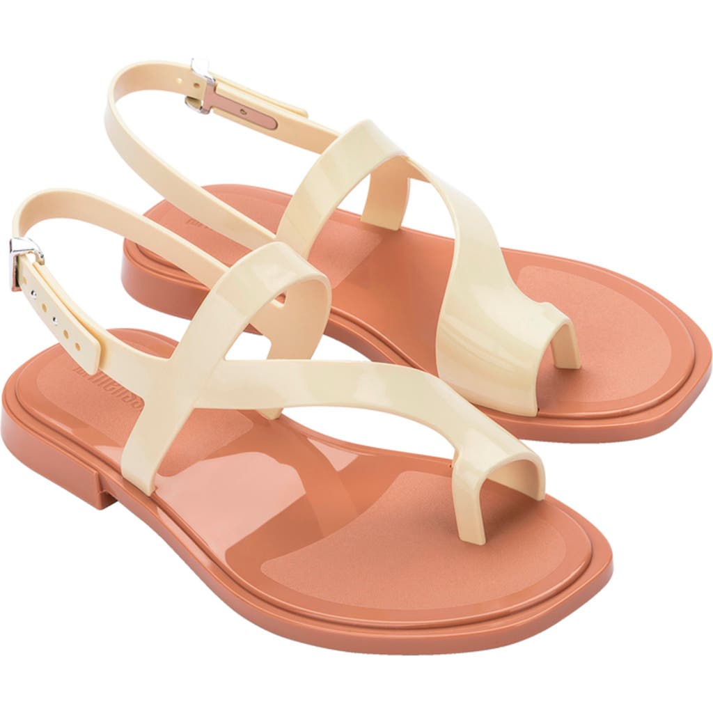 Melissa Cassie Slingback Sandal In Brown/beige