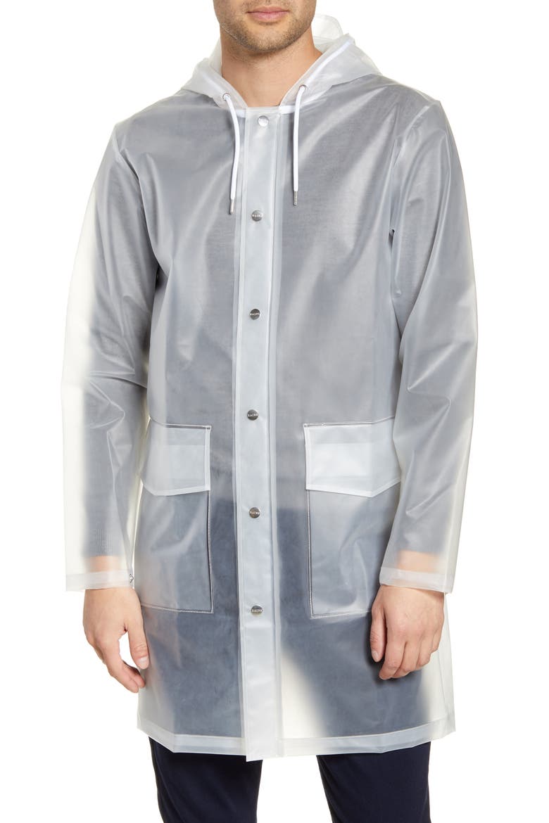 Waterproof Hooded Raincoat, Alternate, color, FOGGY WHITE