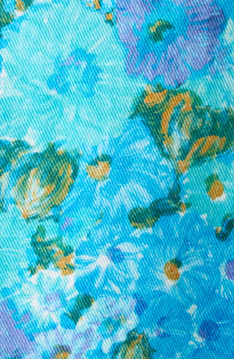 Chloé Daisies Twill Minidress, Alternate, color, Multicolor Blue