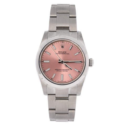 Oyster Perpetual Pink Automatic Watch Stainless Steel 34
