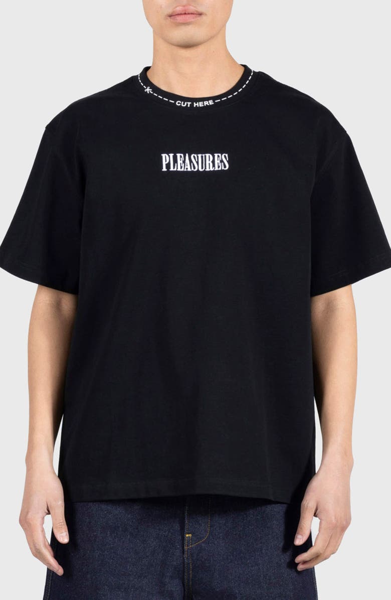 PLEASURES Cut Here Heavyweight Cotton T-Shirt, Main, color, 