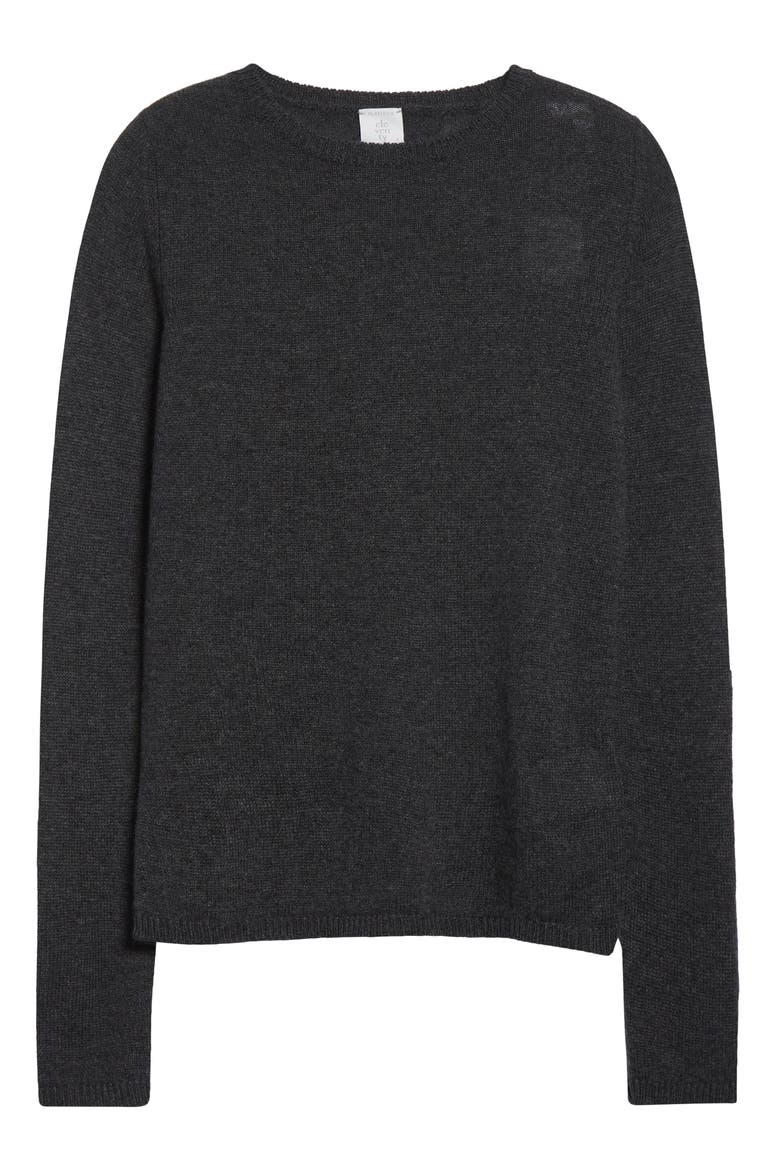 Fine Gauge Cashmere Sweater, Alternate, color, SMOKE GRAY MELANGE