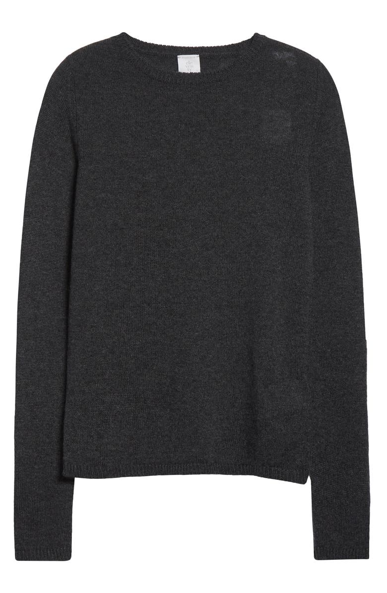 Eleventy Fine Gauge Cashmere Sweater, Alternate, color, Smoke Gray Melange
