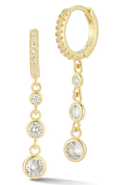 Cubic Zirconia Hoop Earrings