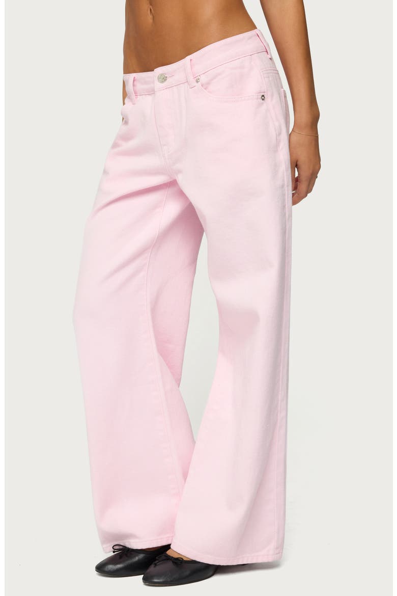 Roman Slouchy Low Rise Wide Leg Jeans, Alternate, color, PINK