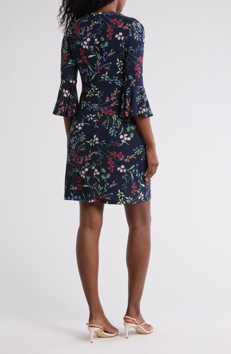 Tommy Hilfiger Floral Spray Bell Sleeve Jersey Shift Minidress, Alternate, color,