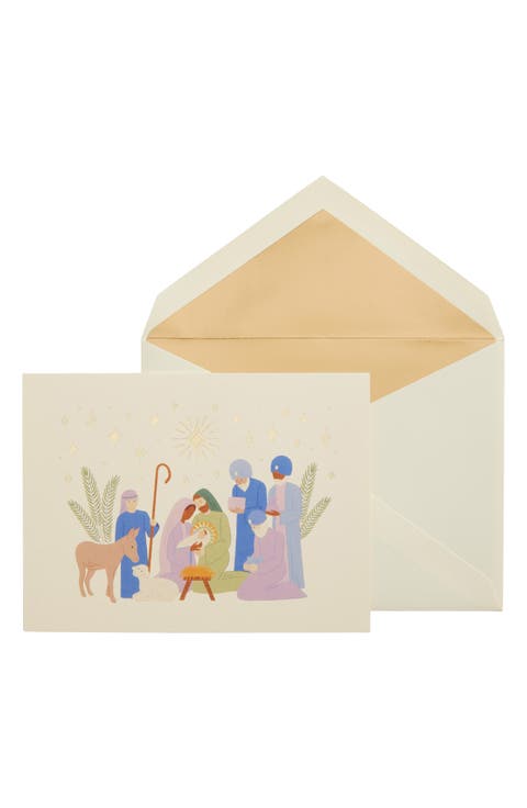 Nativity Christmas Set of 10 Gretting Cards