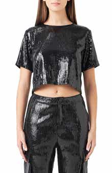 Sequin Crop Top