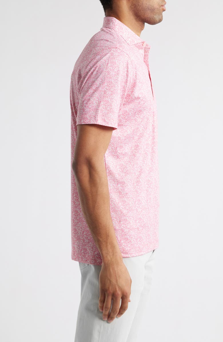 johnnie-O Wildflower Floral PREP-FORMANCE Golf Polo, Alternate, color, Azalea