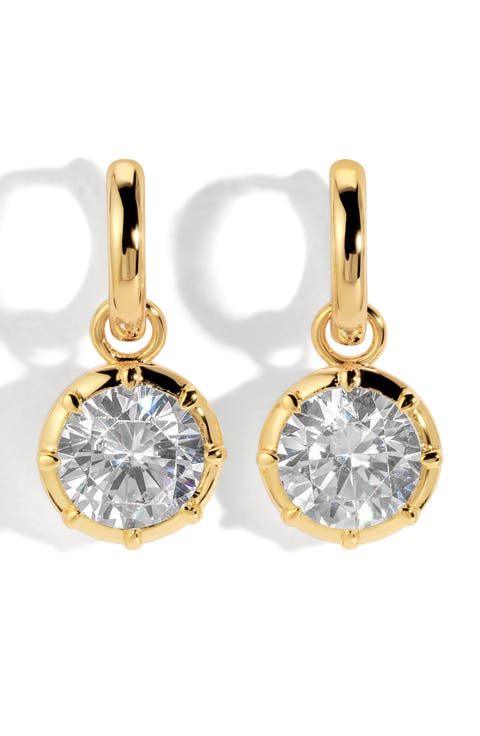 Grande Celeste Charm Huggie Hoop Earrings