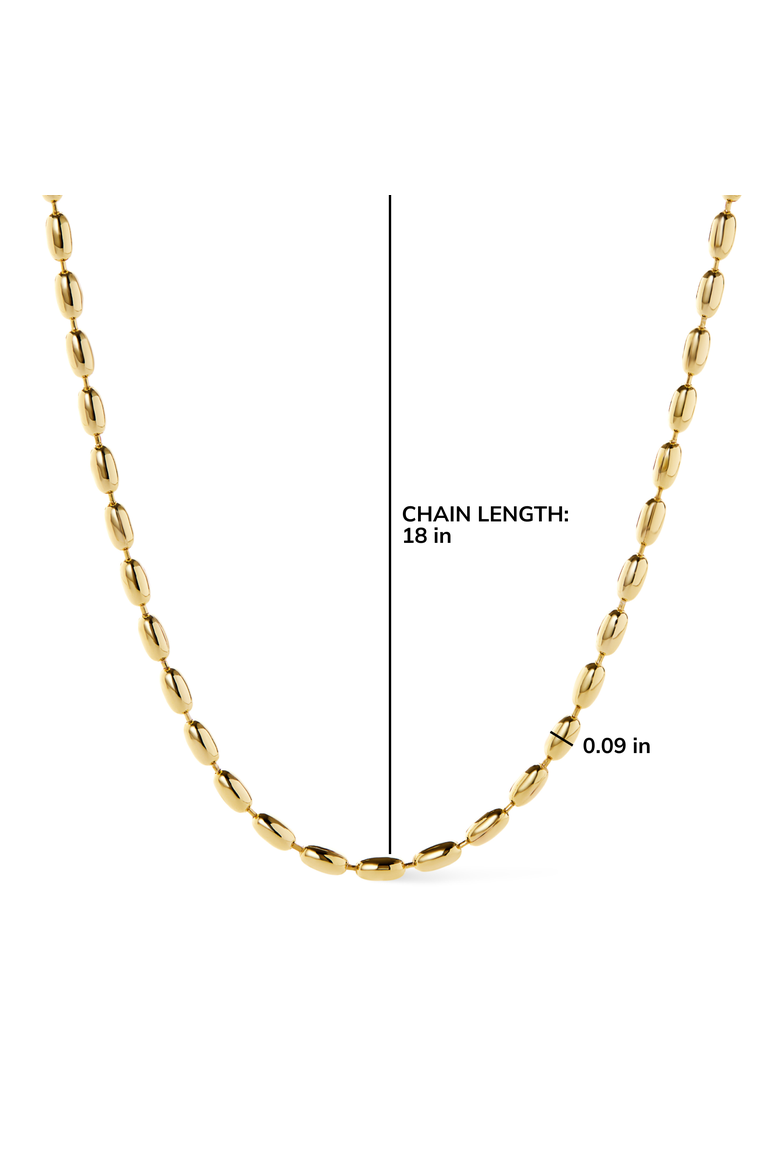 Ball Chain Necklace - Capri, Alternate, color, Gold