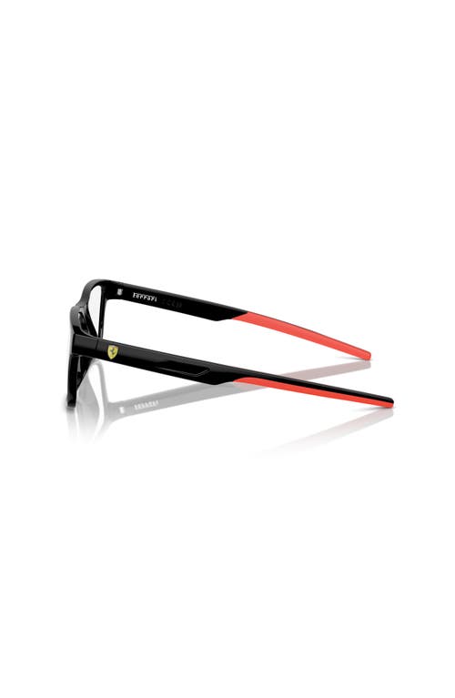 Scuderia Ferrari 56mm Rectangle Optical Glasses In Black