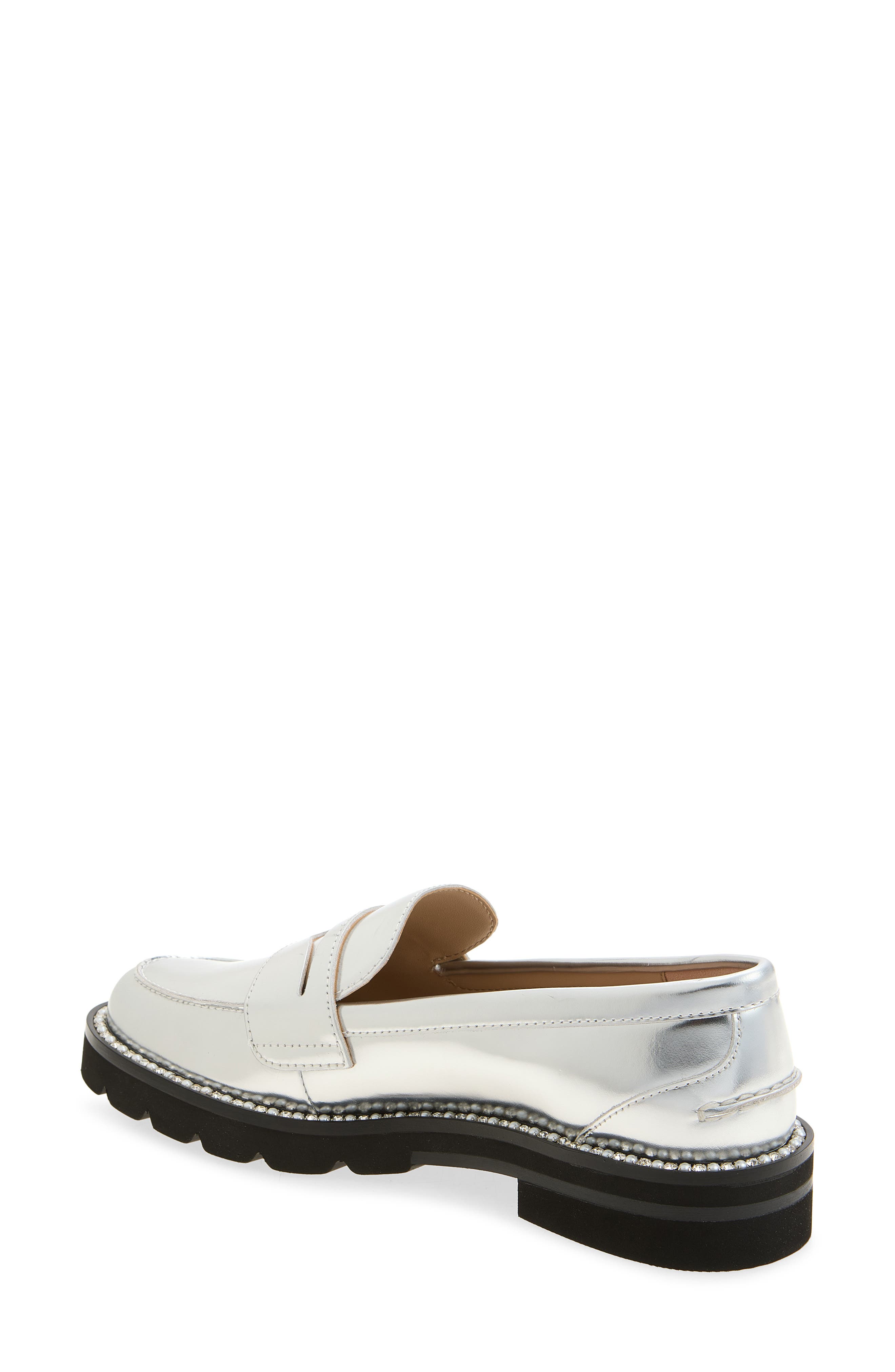 Monty Leather Loafer, Alternate, color, SILVER