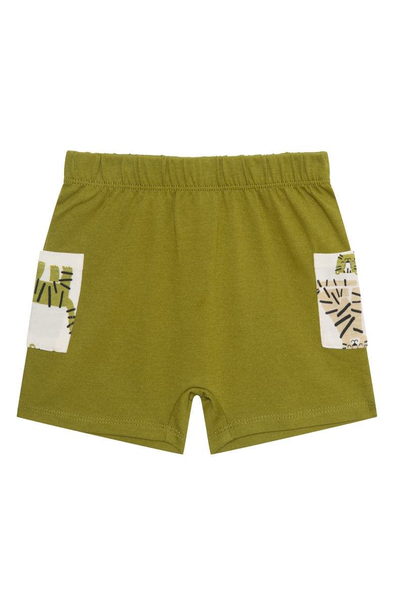 PL Baby by Petit Lem Animal Print Tank, Shorts & Socks Set, Alternate, color,