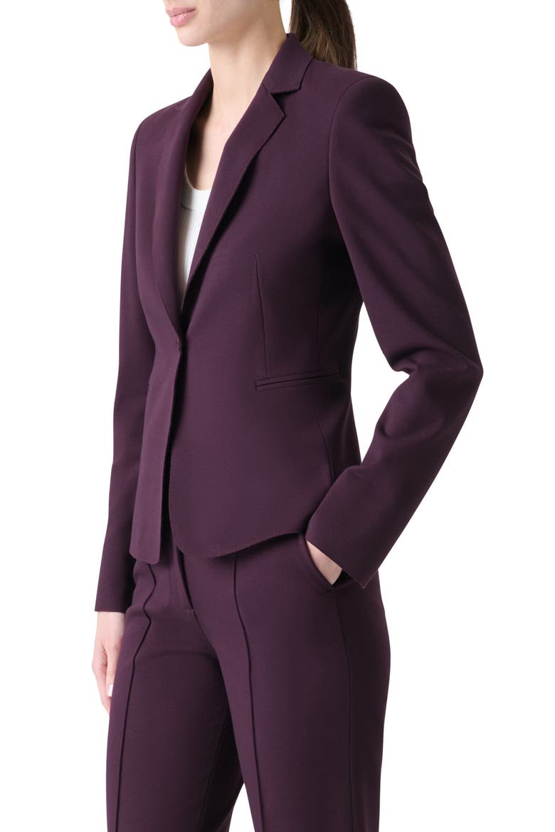 Signature Jersey Blazer, Alternate, color, BLACKBERRY