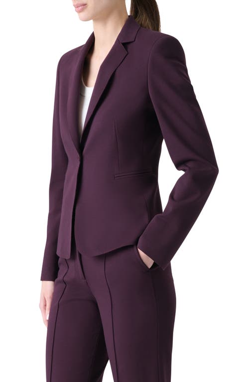 Akris Punto Single-button Viscose Jersey Jacket In Purple