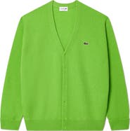 Lacoste Relaxed Fit Wool Cardigan
