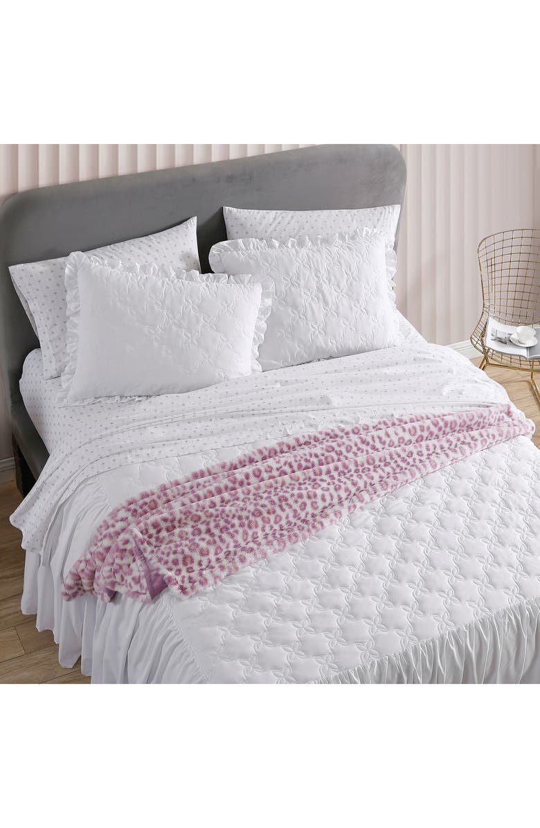 Betsey Johnson Solid Microfiber Bedspread & Sham Set, Alternate, color,