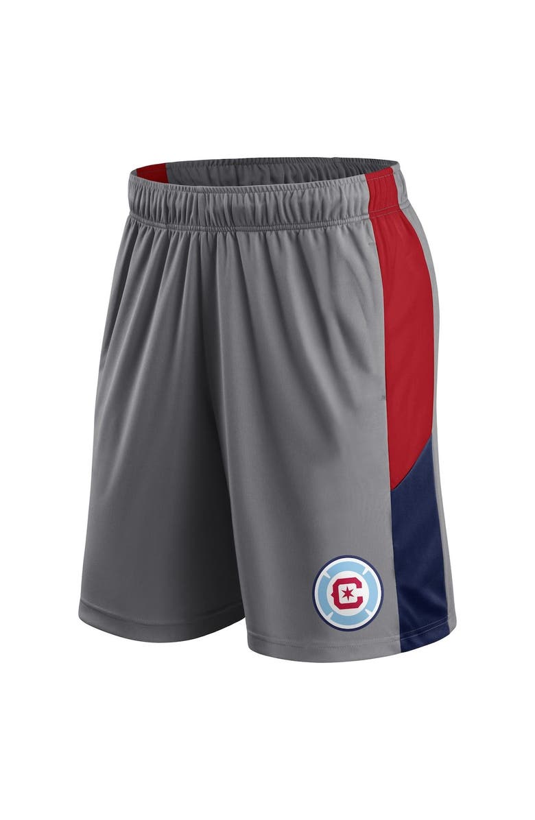 FANATICS Men's Fanatics Branded Gray Chicago Fire Team Shorts, Alternate, color,