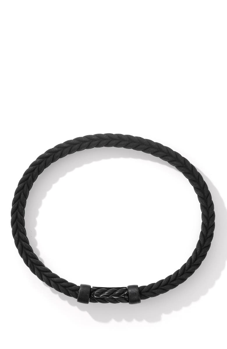 David Yurman 6mm Chevron Rubber Bracelet, Alternate, color,