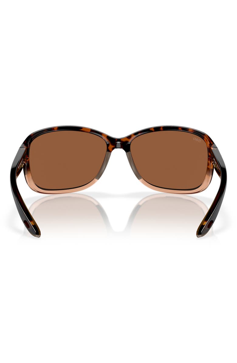 Costa Del Mar Seadrift 58mm Polarized Square Sunglasses, Alternate, color, Copper Silver Mirror